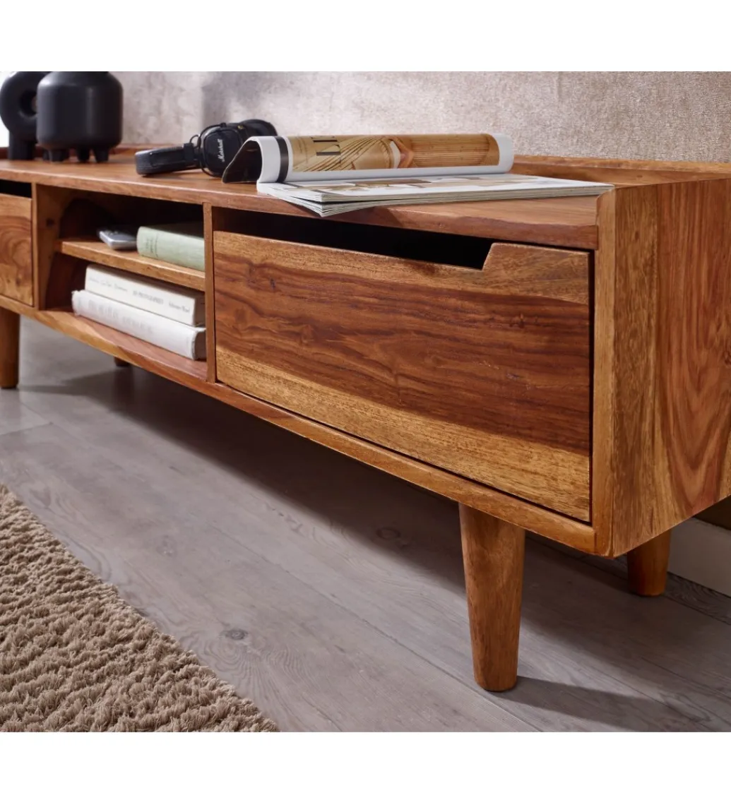 WOHNLING, GERMANY Stolik pod TV FORON 145 cm drewno sheesham