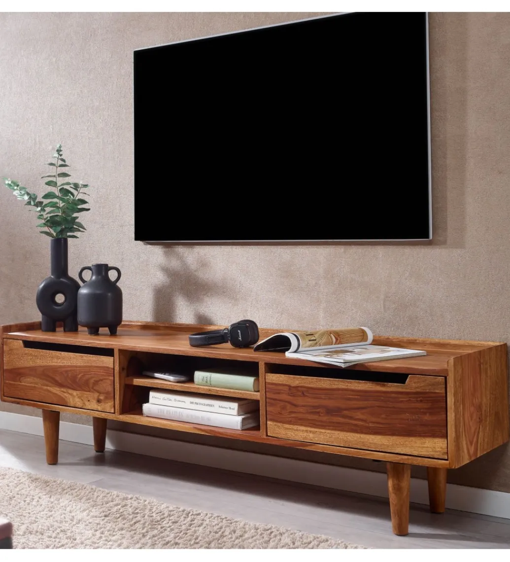 WOHNLING, GERMANY Stolik pod TV FORON 145 cm drewno sheesham