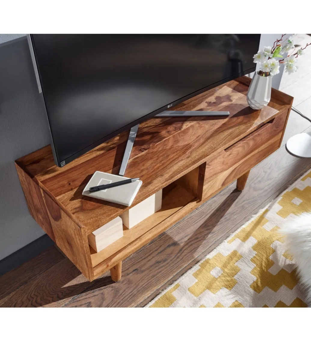 WOHNLING, GERMANY Stolik pod TV FORON 95 cm drewno sheesham