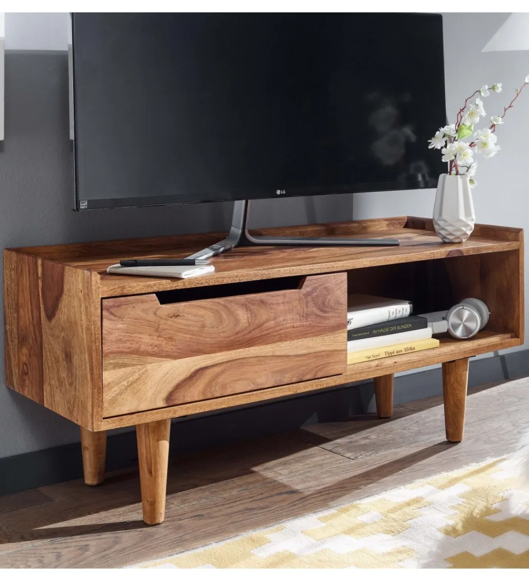WOHNLING, GERMANY Stolik pod TV FORON 95 cm drewno sheesham