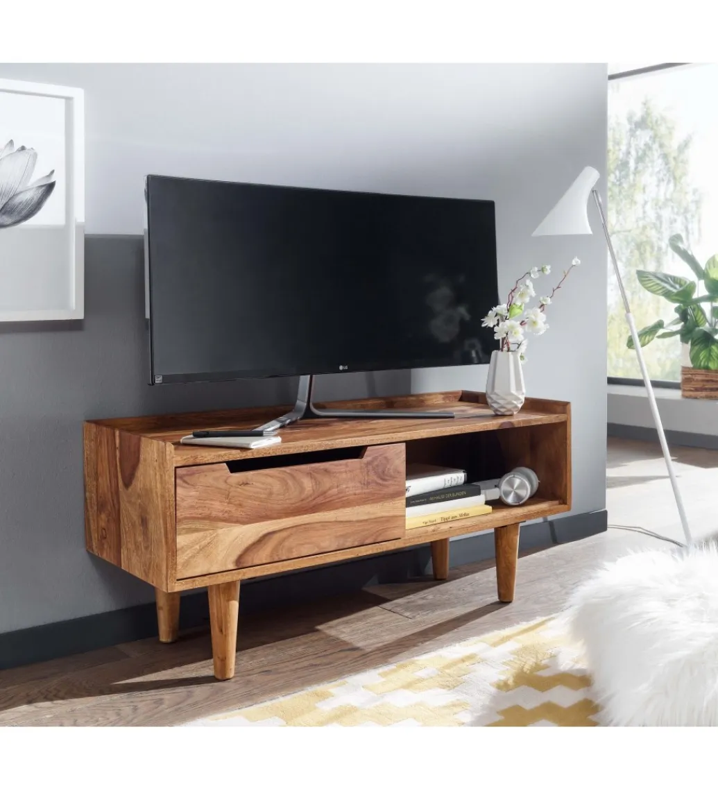 WOHNLING, GERMANY Stolik pod TV FORON 95 cm drewno sheesham