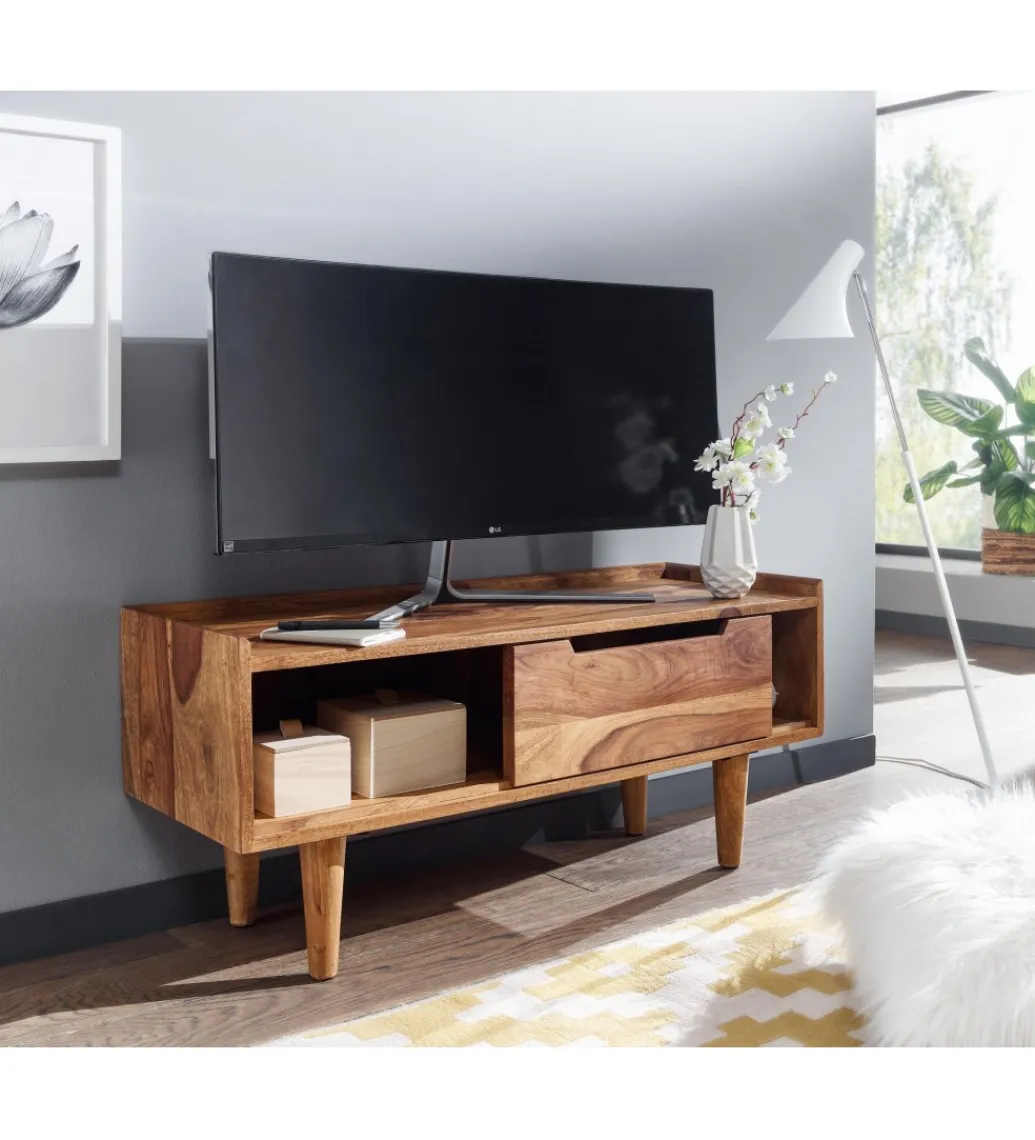 WOHNLING, GERMANY Stolik pod TV FORON 95 cm drewno sheesham