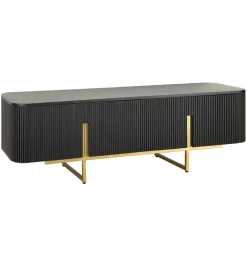 Invicta Interior - przedsprzedaż Stolik pod TV GATSBY 160 cm drewno mango czarna