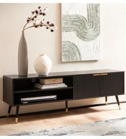 WOHNLING, GERMANY Stolik pod TV GLIMER II 150 cm czarny