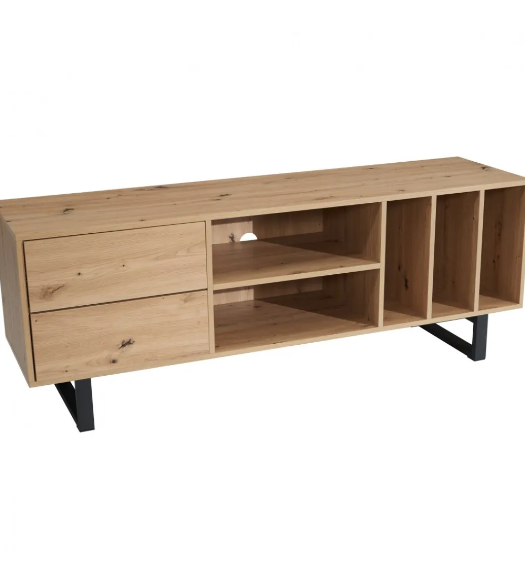 WOHNLING, GERMANY Stolik pod TV GRASSE 150 cm w optyce dębu