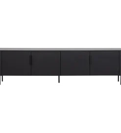 WOOOD Stolik pod TV GUNNAR 200 cm czarny mat