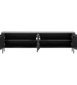 WOOOD Stolik pod TV GUNNAR 200 cm czarny mat