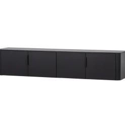 WOOOD Stolik pod TV GUNNAR 200 cm czarny mat
