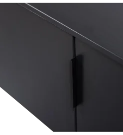 WOOOD Stolik pod TV GUNNAR 200 cm czarny mat