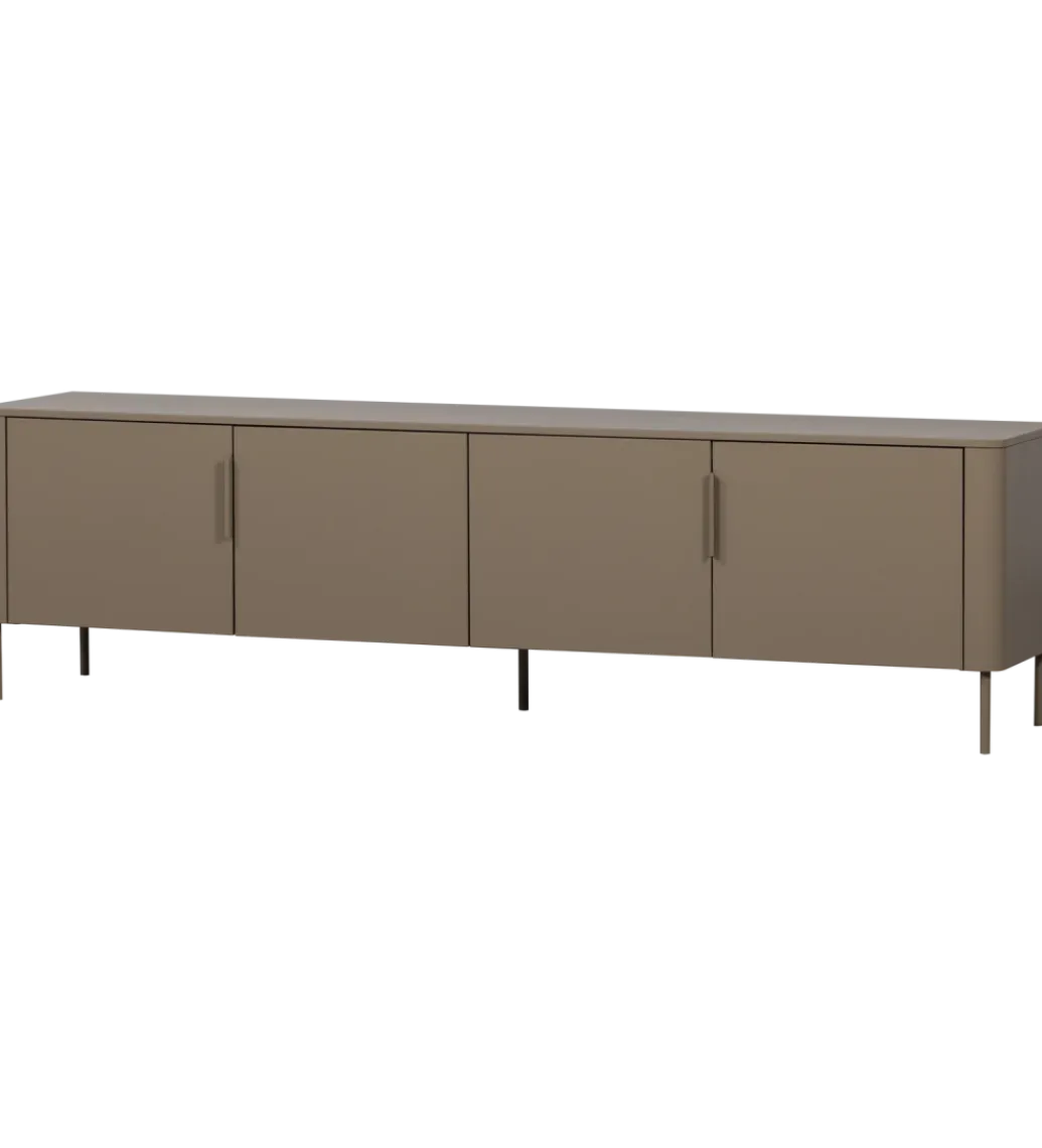 WOOOD Stolik pod TV GUNNAR 200 cm szary
