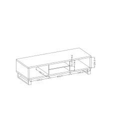 Helvetia Stolik pod Tv Halle 180 cm w optyce dąb wotan