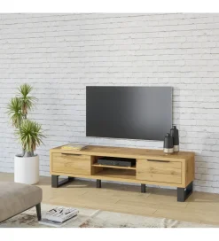 Helvetia Stolik pod Tv Halle 180 cm w optyce dąb wotan