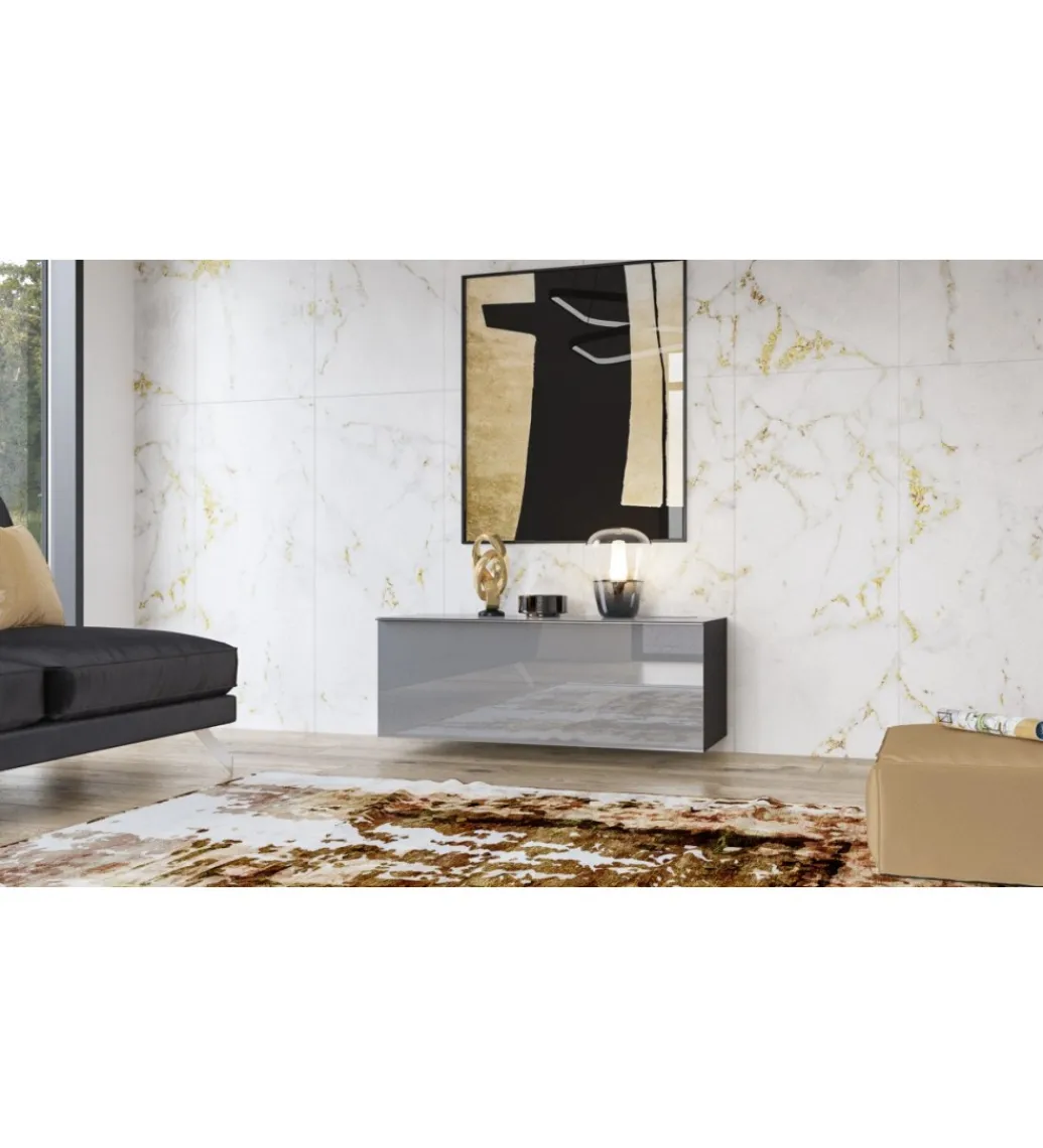 Helvetia Stolik pod TV HELIO 120 cm czarno-szary