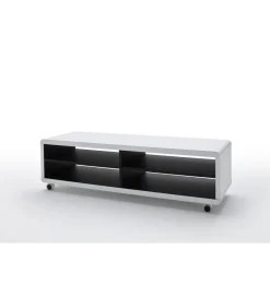MCA Stolik pod TV JEFF II 120cm biało czarny