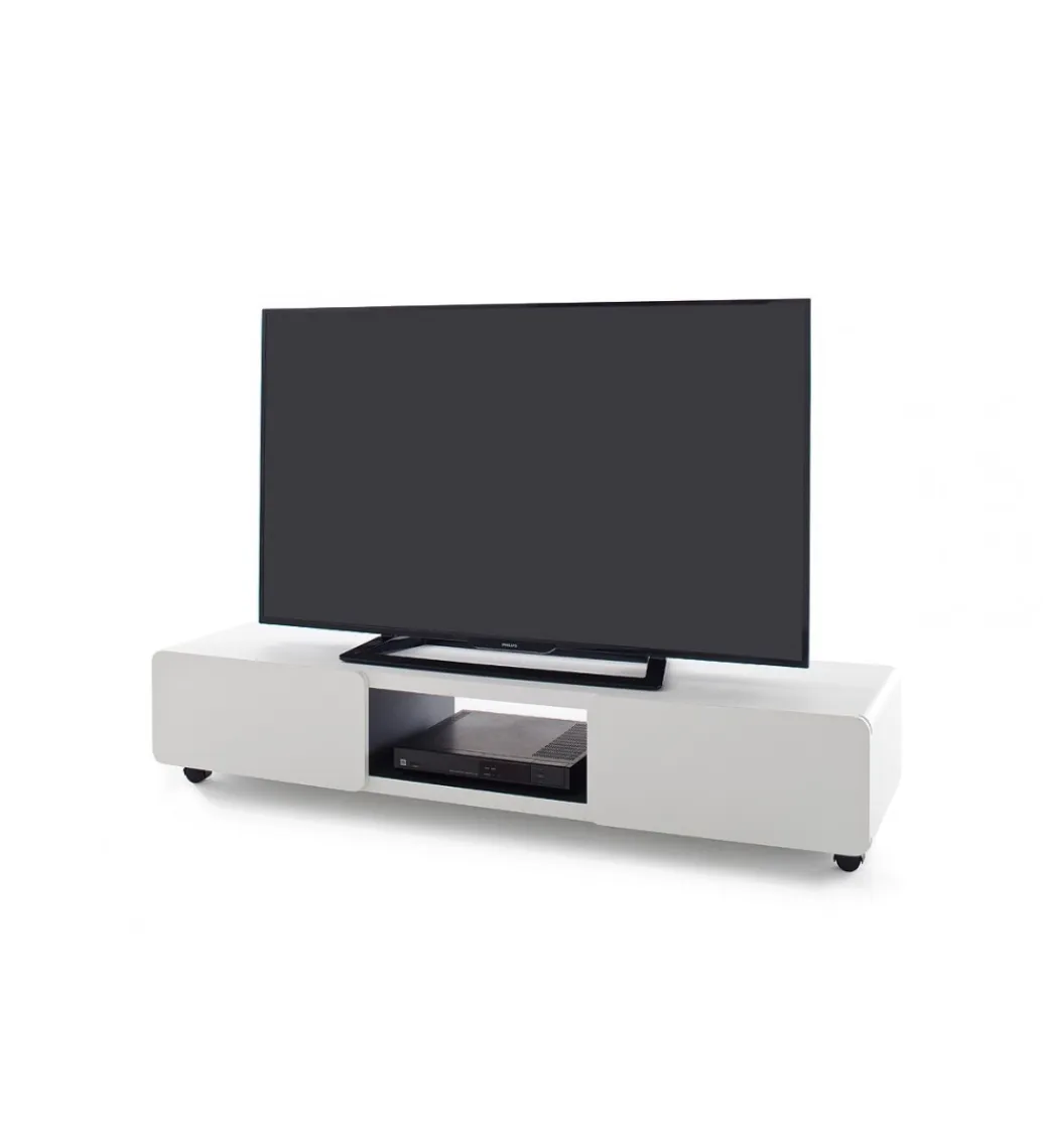 MCA Stolik pod TV JEFF III 140 cm biało czarny