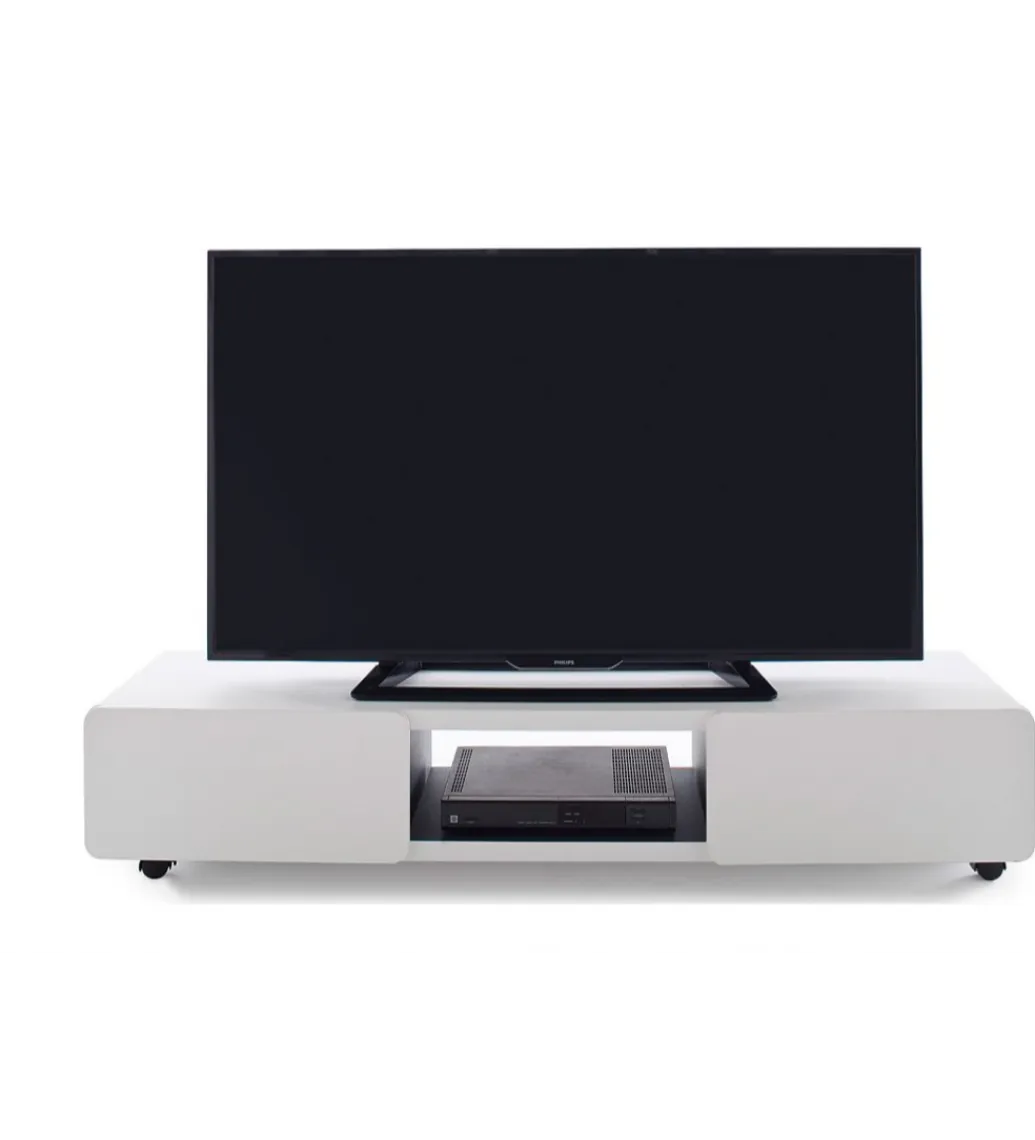 MCA Stolik pod TV JEFF III 140 cm biało czarny