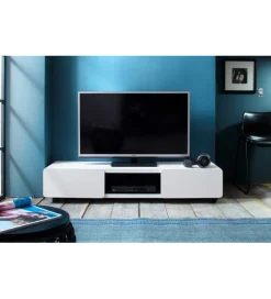 MCA Stolik pod TV JEFF III 140 cm biało czarny