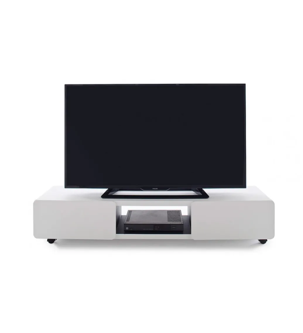 MCA Stolik pod TV JEFF III 140 cm biało czarny