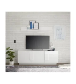 MCA Linia Włoska Stolik pod TV JUPITER 182 cm biały