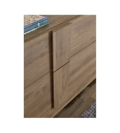 MCA Linia Włoska Stolik pod TV JUPITER 182 cm w kolorze dąb Mercure