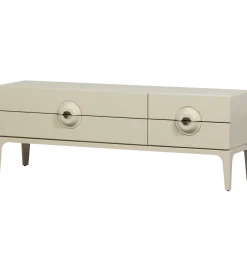 WOOOD Stolik pod TV MERGE 160 cm drewno eukaliptusa szary