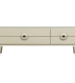 WOOOD Stolik pod TV MERGE 160 cm drewno eukaliptusa szary