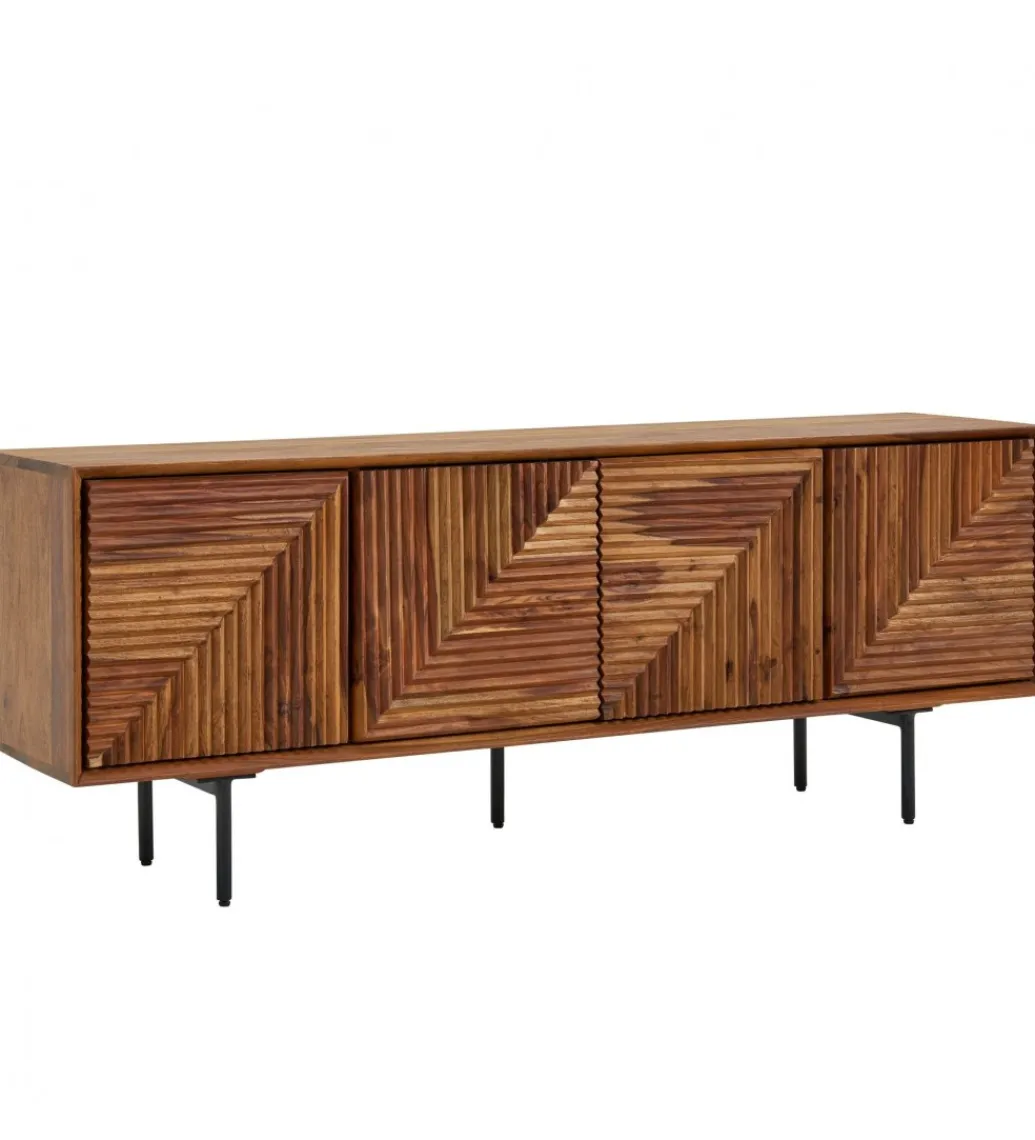 WOHNLING, GERMANY Stolik pod TV MIGUEL 140 cm drewno sheesham