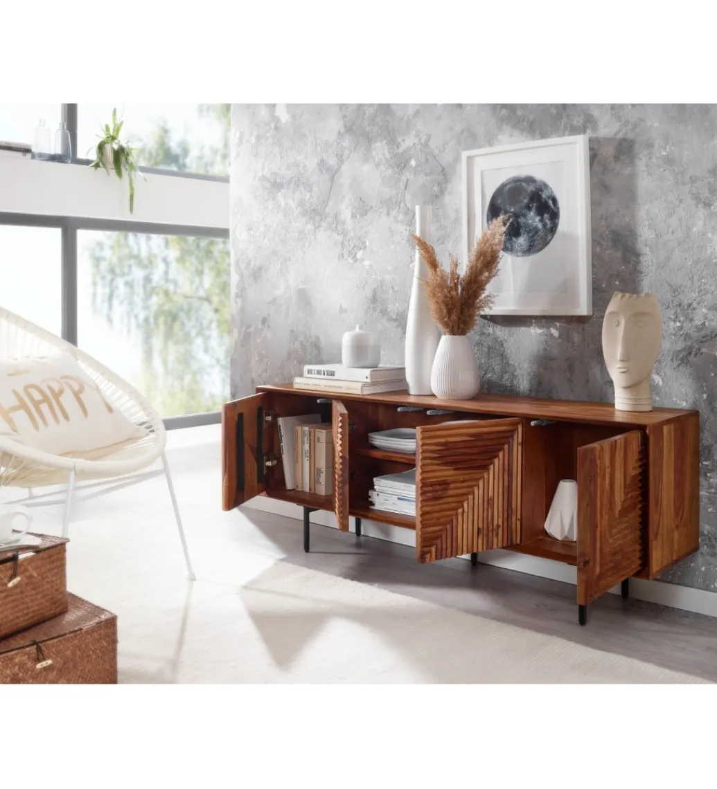 WOHNLING, GERMANY Stolik pod TV MIGUEL 140 cm drewno sheesham