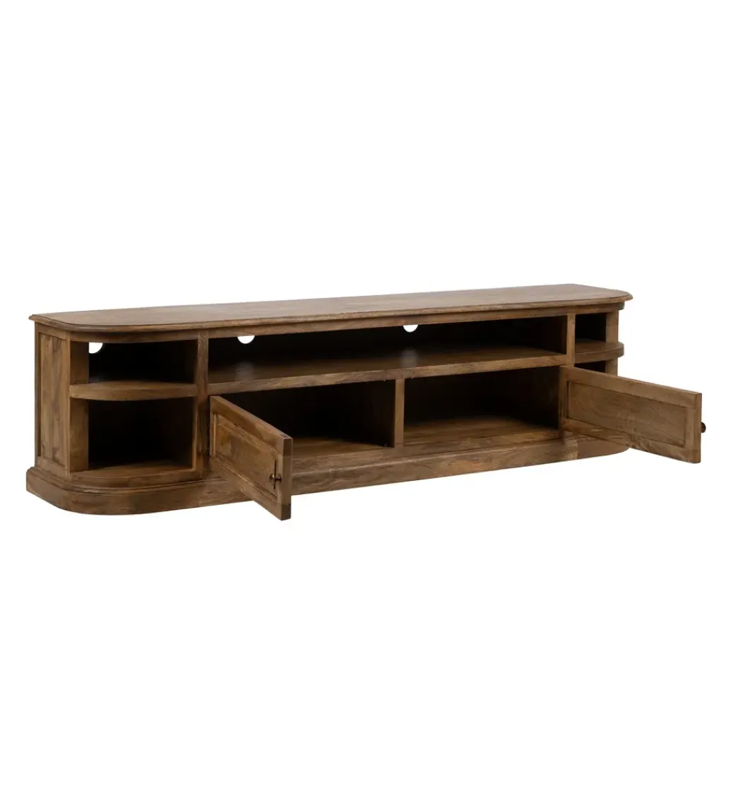 DENZO Stolik pod TV NETERO 198 cm drewno mango