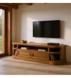 DENZO Stolik pod TV NETERO 198 cm drewno mango