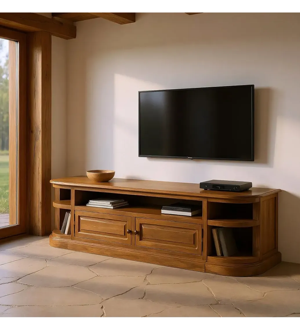 DENZO Stolik pod TV NETERO 198 cm drewno mango