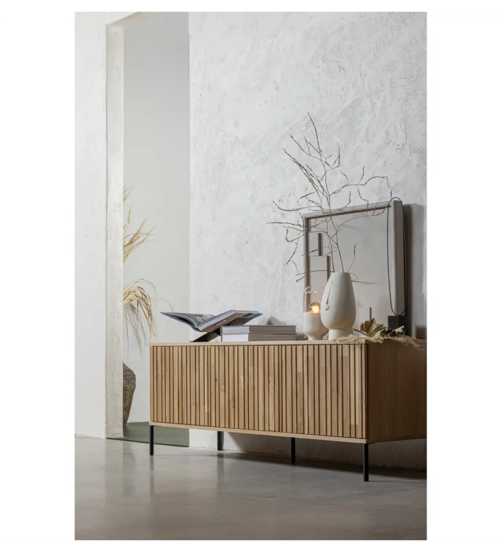 WOOOD Stolik pod TV NEW GRAVURE 150 cm drewno dębu naturalny