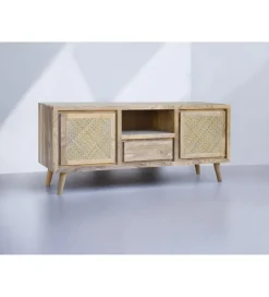 Imeri Stolik pod TV NORI 140 cm drewno akacja