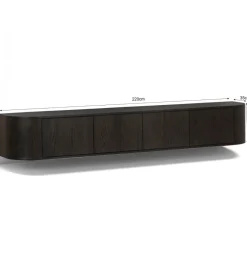 LF-Design Stolik pod TV NOVERO ZWEVEND 220 cm czarny