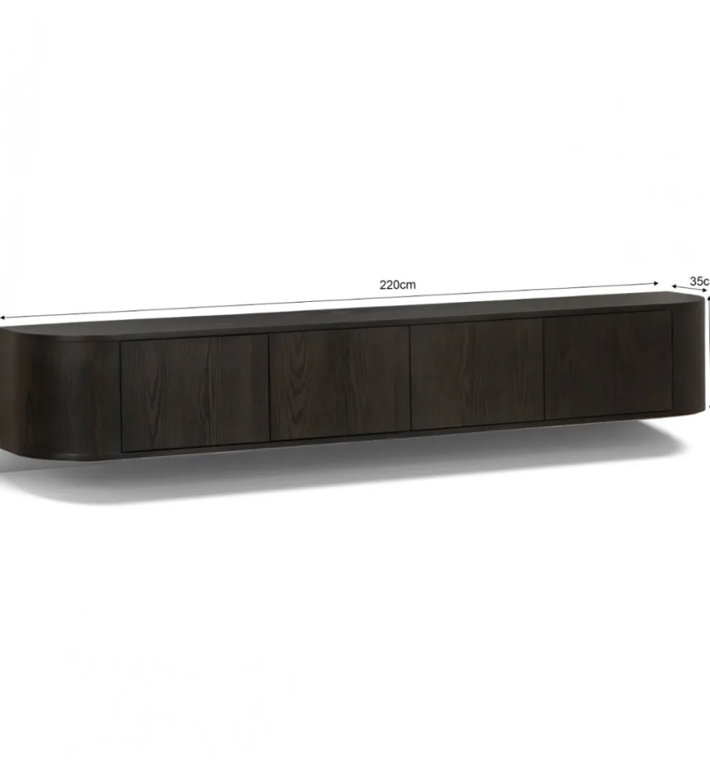 LF-Design Stolik pod TV NOVERO ZWEVEND 220 cm czarny