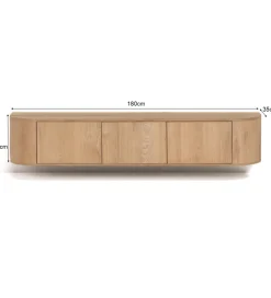 LF-Design Stolik pod TV NOVERO ZWEVEND 180 cm naturalny