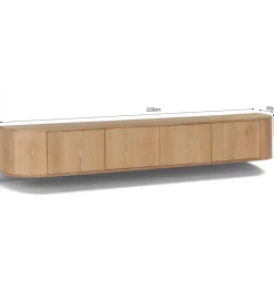LF-Design Stolik pod TV NOVERO ZWEVEND 220 cm naturalny