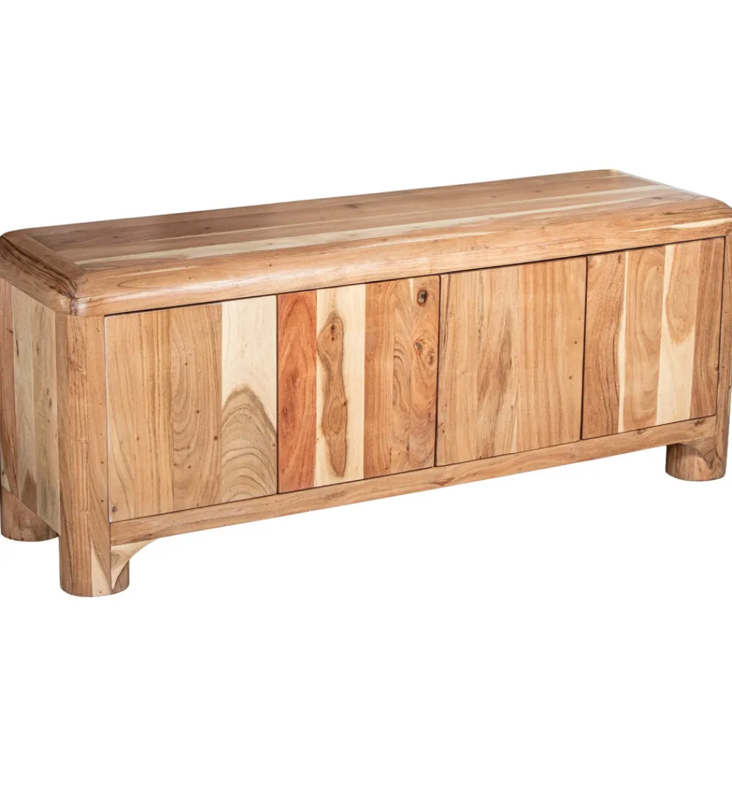 Exclusivas Stolik pod TV OHALDA 140 cm drewno akacja
