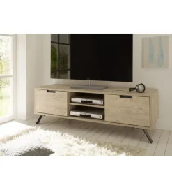 MCA Linia Włoska Stolik pod TV PALMA 156 cm w kolorze dębowym