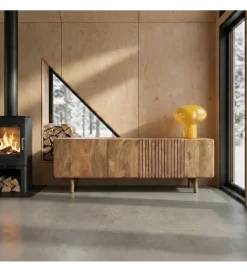 Zona-Design Stolik pod TV PERSOTON 160 cm drewno mango