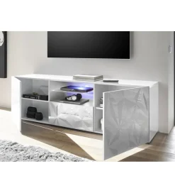 MCA Linia Włoska Stolik pod TV PRISMA 180 cm biały