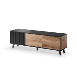 Halmar Stolik pod TV RANDOM 180 cm w kolorze dąb wotan z kolorem czarnym