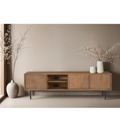 LF-Design Stolik pod TV RAVENSTEIN 180 cm drewno mango naturalny