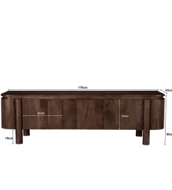 LF-Design Stolik pod TV SALANO 170 cm drewno mango brązowa