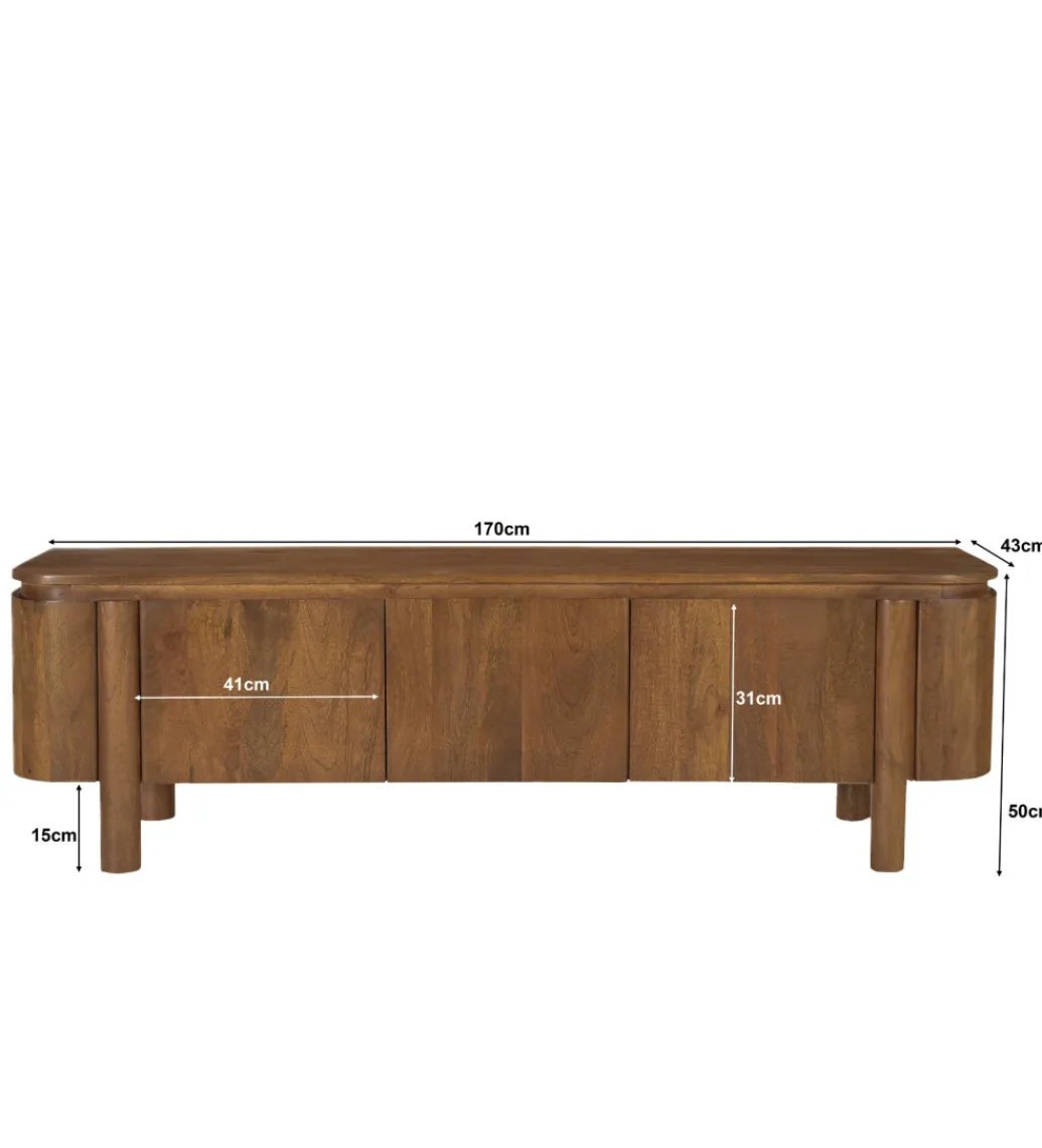 LF-Design Stolik pod TV SALANO 170 cm drewno mango naturalna
