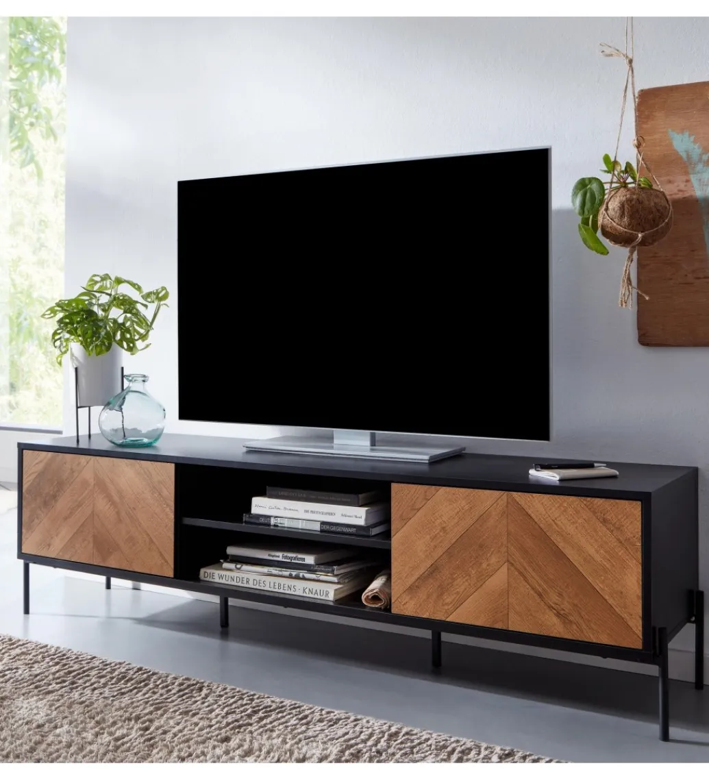 WOHNLING, GERMANY Stolik pod TV SALUZZO 163 cm w optyce dąb