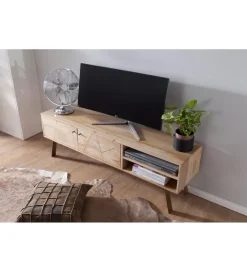 WOHNLING, GERMANY Stolik pod TV SIKAR 145 cm drewno mango