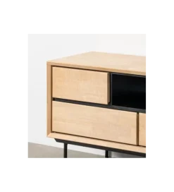 Zona-Design Stolik pod TV SINTRA 148 cm drewno kauczuk naturalna