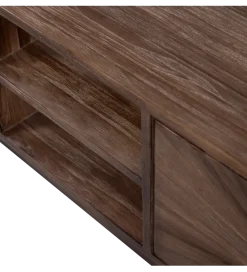 WOOOD Stolik pod TV SUN 200 cm drewno teak brązowy