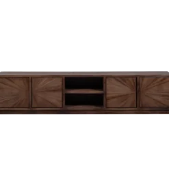 WOOOD Stolik pod TV SUN 200 cm drewno teak brązowy